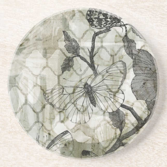 Arabesque Butterflies II Coaster (Front)