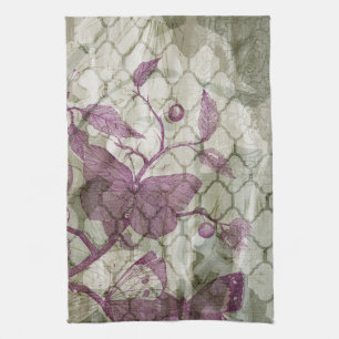 Arabesque Butterflies III Kitchen Towel