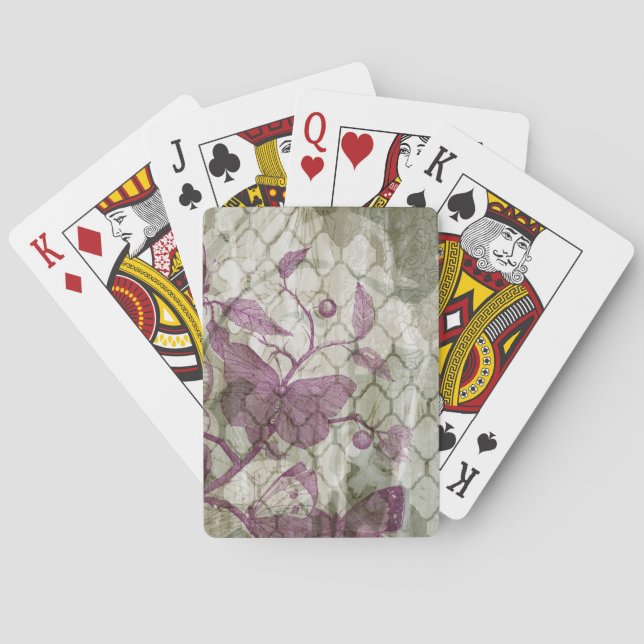 Arabesque Butterflies III Playing Cards (Back)