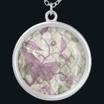 Arabesque Butterflies III Silver Plated Necklace<br><div class="desc">Animals</div>