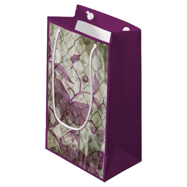Arabesque Butterflies III Small Gift Bag (Front Angled)