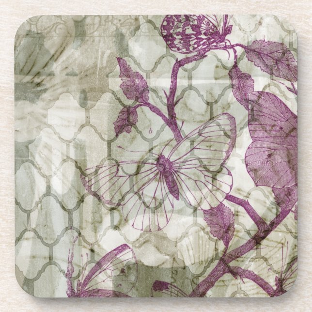 Arabesque Butterflies IV Coaster (Front)