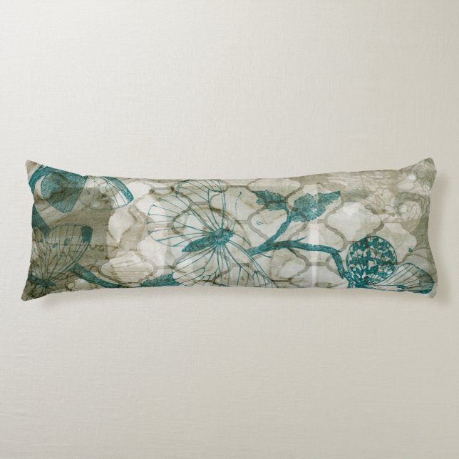Arabesque Butterflies VI Body Pillow (Front)