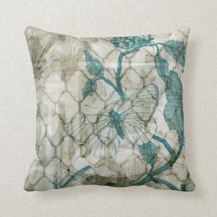 Arabesque Butterflies VI Throw Pillow