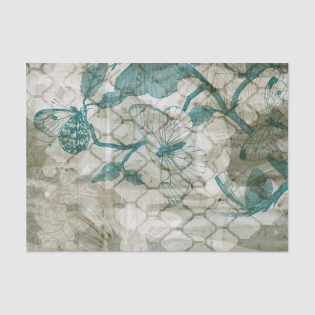Arabesque Butterflies VI Tissue Paper (Front)