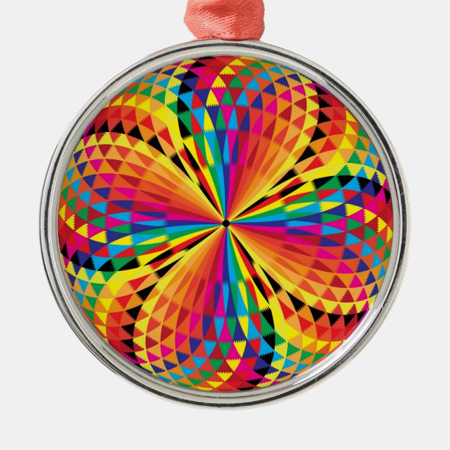 Arabesque button metal ornament (Front)