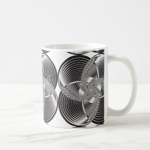 Arabesque circle intersected coffee mug