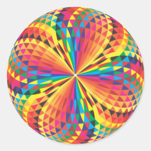 Arabesque colours classic round sticker