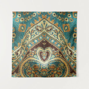 Arabesque Fabric: Arabic Oriental Design Tapestry