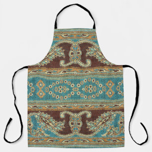 Arabesque Fabric Paisley Oriental Design Apron