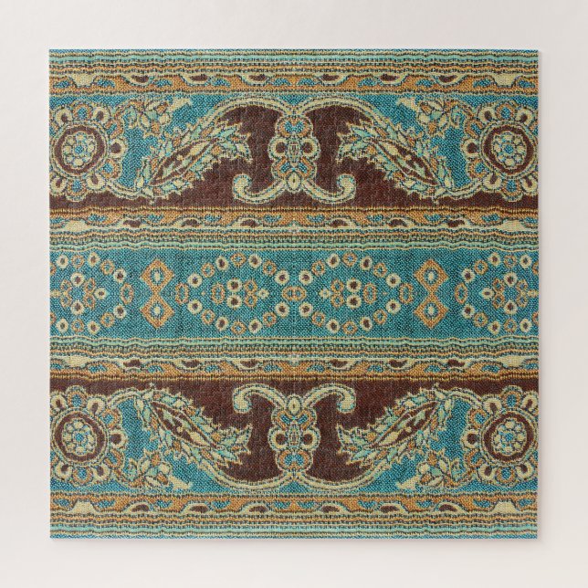 Arabesque Fabric Paisley Oriental Design Jigsaw Puzzle (Vertical)