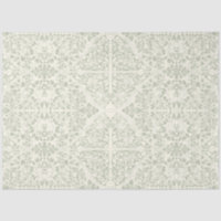 Arabesque Floral Vines Sage Green Ivory Decoupage