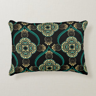 Arabesque Floral, Vintage Elegance Pattern. Accent Pillow
