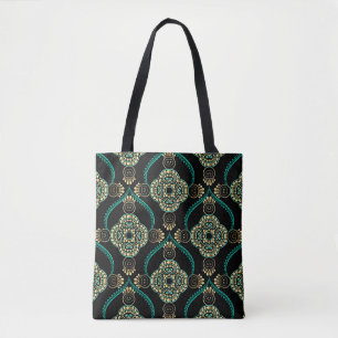 Arabesque Floral, Vintage Elegance Pattern. Tote Bag