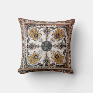 arabesque marble texture abstract vintage backgrou throw pillow