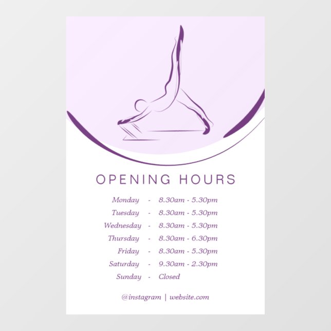 Arabesque on the reformer | Colour Window Cling (Sheet)