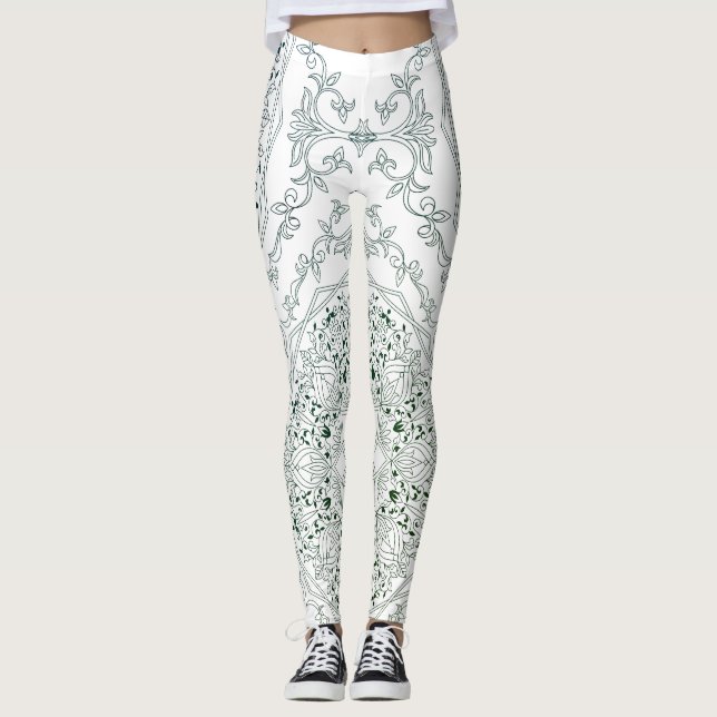Arabesque Pattern 01 Leggings (Front)