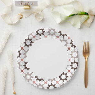 Arabesque pattern paper plate