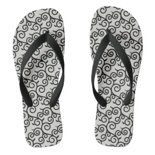 arabesque pattern traditional japanese desgin flip flops