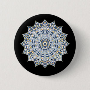 Arabesque Persian Oriental Arabic Turkish Decor 2 Inch Round Button