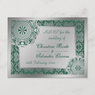 Arabesque Silver Lace, RSVP postcard