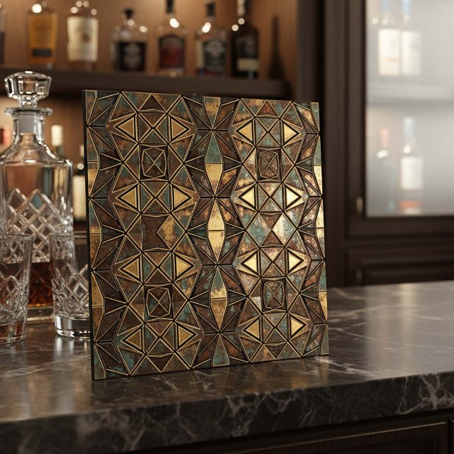 Arabesque Starburst: Oxidized Bronze #14 ID1227 Tile (Creator Uploaded)