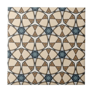 Arabesque Symmetrical Geometric Pattern Tile