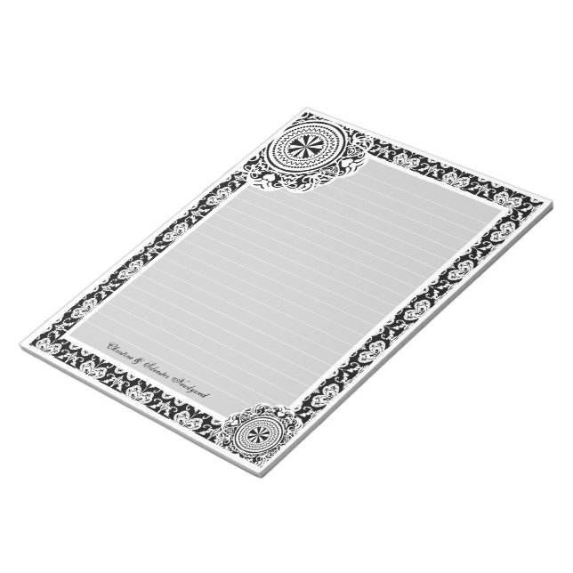 Arabesque White Lace, notepad (Angled)