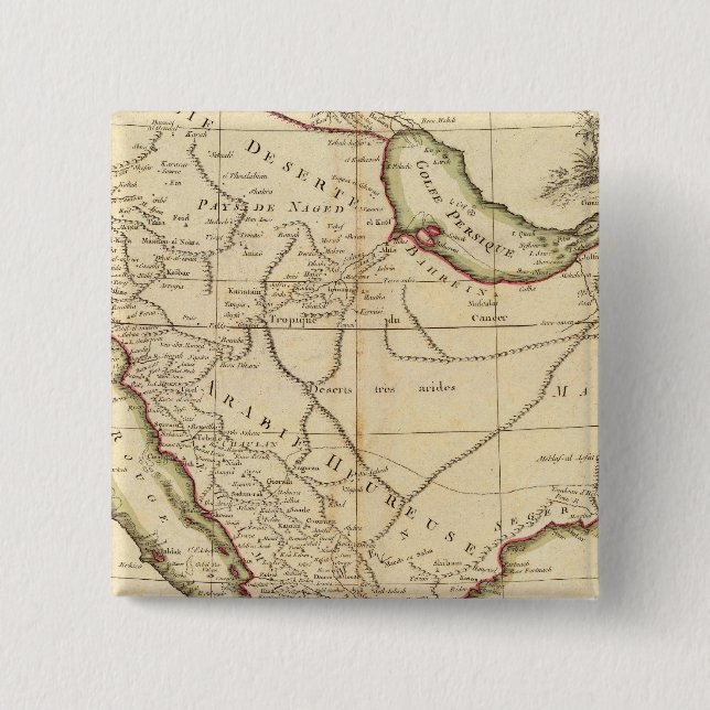 Arabia 2 inch square button (Front)