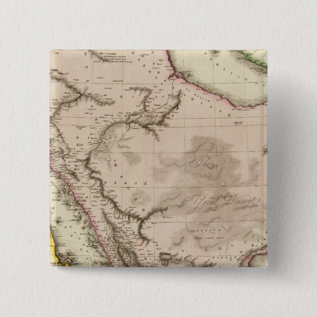 Arabia 2 Inch Square Button (Front)