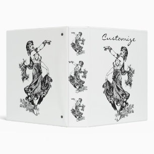 Arabian Belly Dancer Vintage Art Thunder_Cove Binder