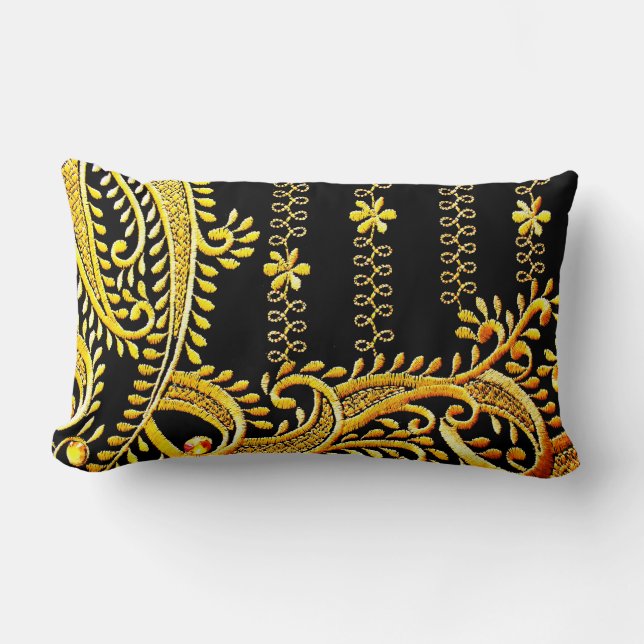 Arabian Embroidery Lumbar Pillow (Front)