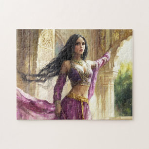 Arabian Fantasy Princess Art Enchanted Palace Jigsaw Puzzle