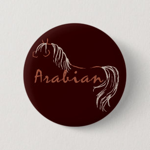 Arabian Horse 2 Inch Round Button