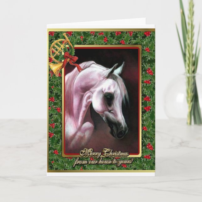 Arabian Horse Blank Christmas Card (Front)