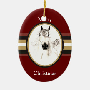 Arabian Horse Custom Christmas Ornament