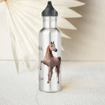 Arabian horse gifts personalized name 710 ml water bottle<br><div class="desc">Wild and free Arabian horse gifts personalized name water bottle,  gracious Arabian brown horse ,  beautiful personalized gift for horse lovers.</div>