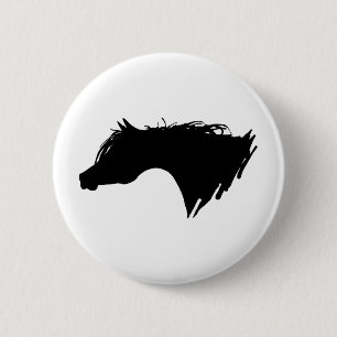 Arabian Horse Head 2 Inch Round Button