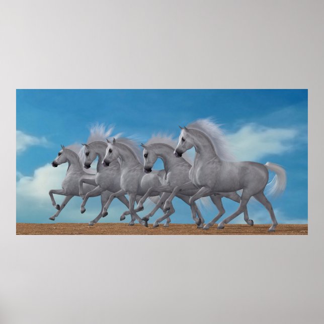 Arabian Horse Herd Poster (Front)