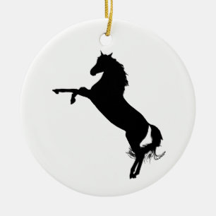 Arabian Horse Silhouette Ceramic Ornament