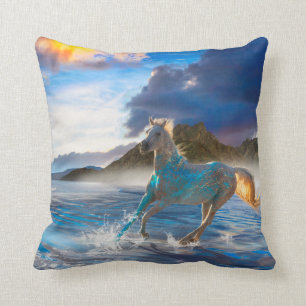 Arabian Horses of Stellar Island #2 Throw Pillow