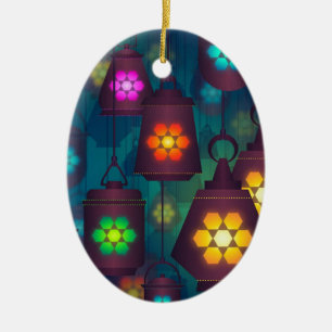 Arabian Lanterns Middle Eastern design Ceramic Ornament