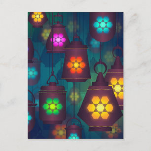 Arabian Lanterns Middle Eastern design Postcard