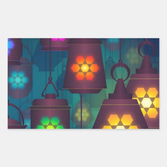 Arabian Lanterns Middle Eastern design Sticker (Front)