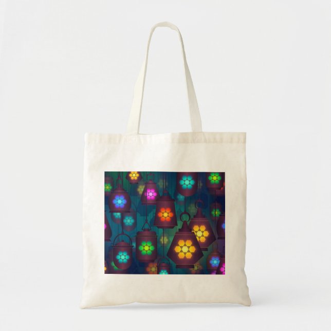 Arabian Lanterns Middle Eastern design Tote Bag (Front)