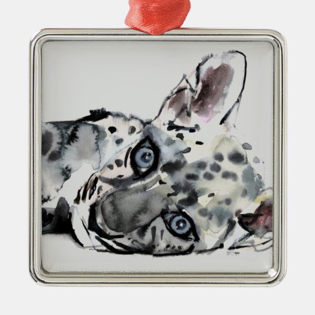 Arabian Leopard Cub 2008 Metal Ornament (Front)