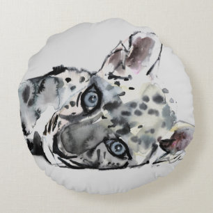 Arabian Leopard Cub 2008 Round Pillow