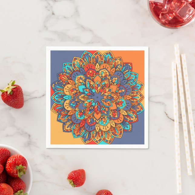 Arabian Moroccan mandala dinner party Napkin (Insitu)
