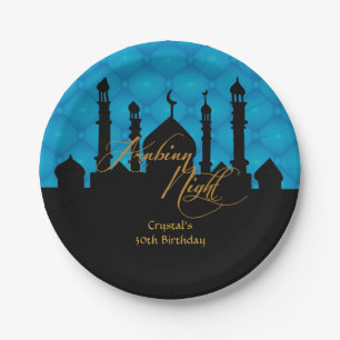 Arabian Night, 30th Birthday 7 Inch Paper Plate