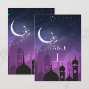 Arabian Night Moroccan Middle Eastern Table Number